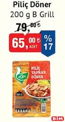 B GRİLL PİLİÇ DÖNER 200 G fiyat ve kampanya bilgisi